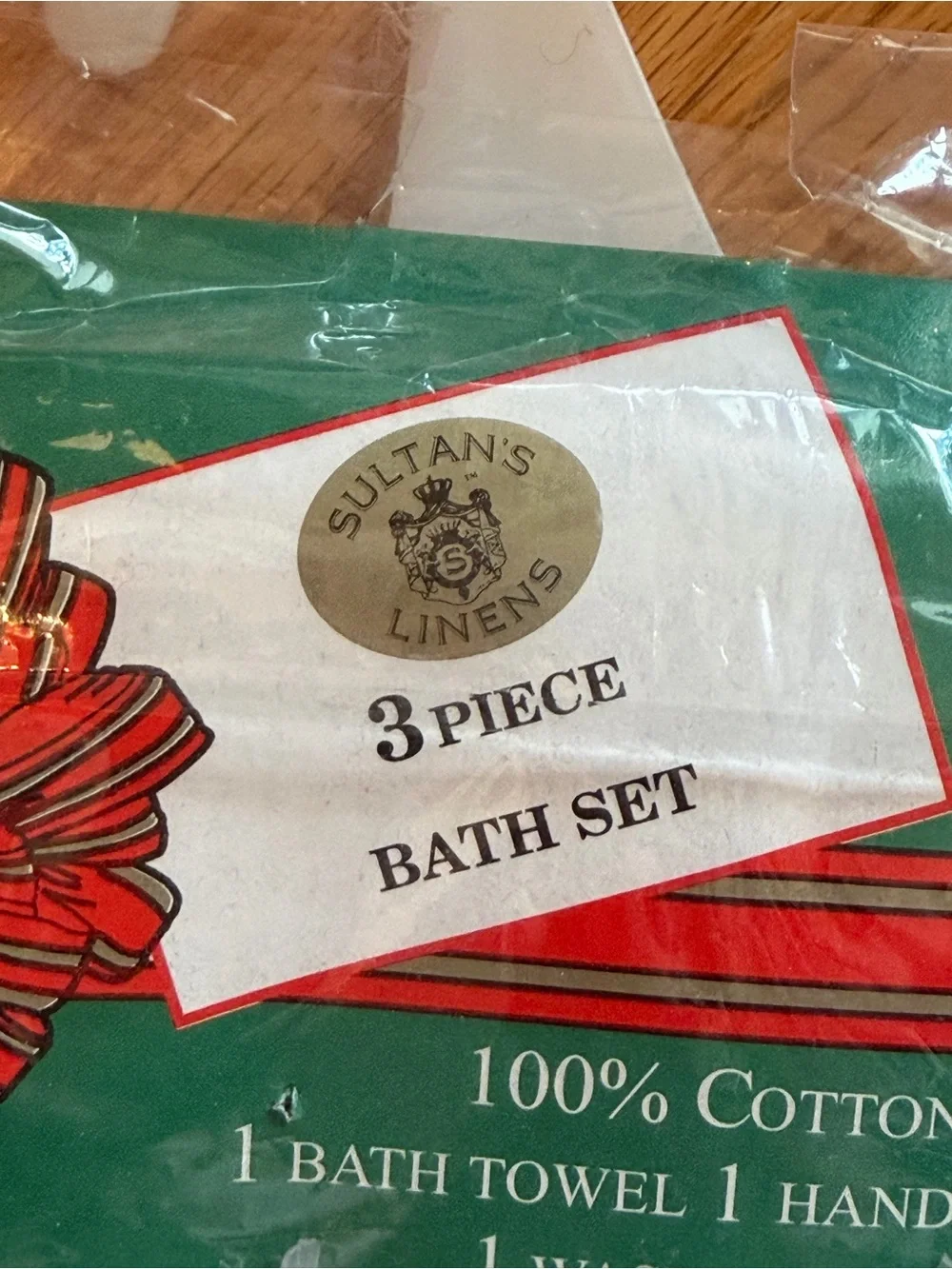 🆕Sultans linens 3 piece winter forest green towel set red cardinals guest bath